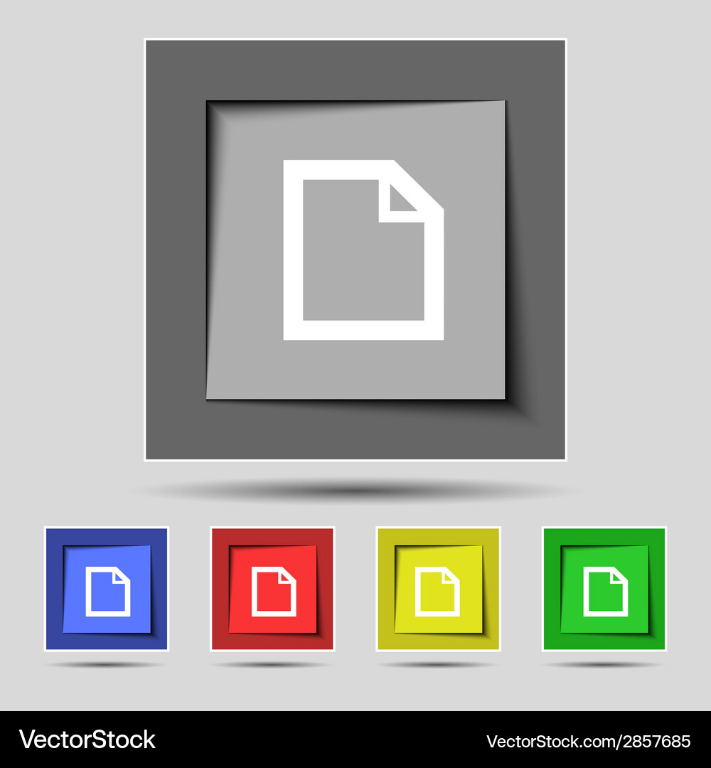 Edit document sign icon content button set Vector Image