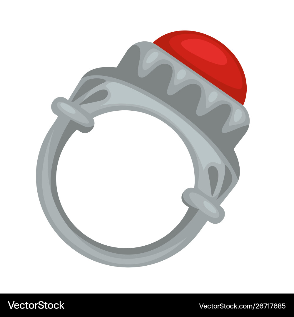 Imperial Style Verlobungsring isoliert Silber Imperial Style Verlobungsring isoliert Silber vektorbild