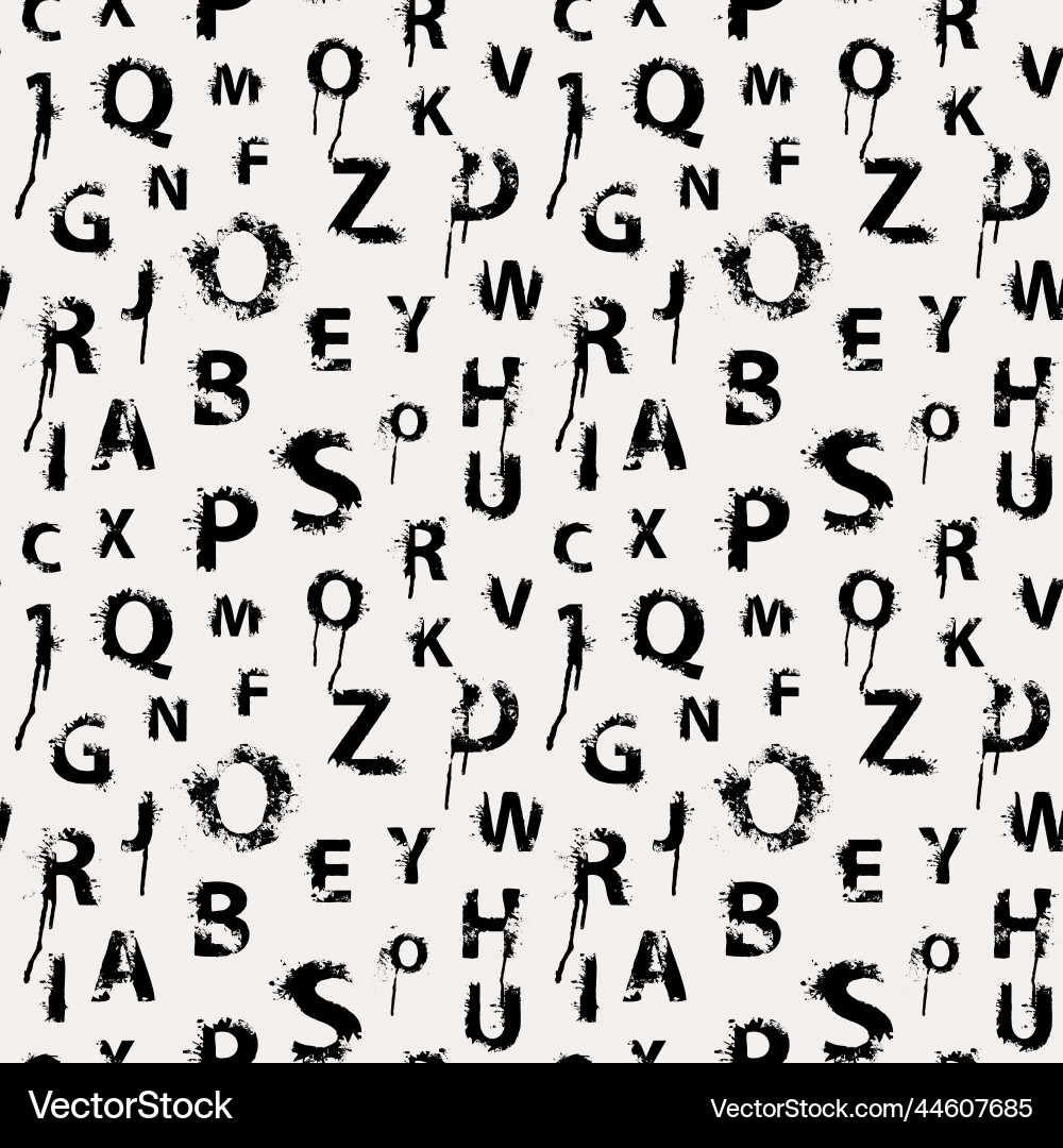 Nahtloses Muster mit abstrakten Buchstaben in Form Nahtloses Muster mit abstrakten Buchstaben in Form vektorbild