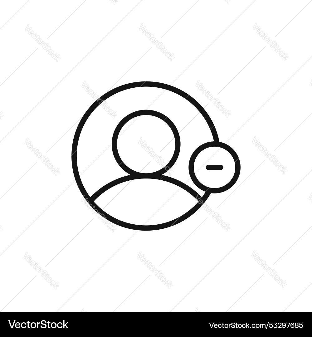 Remove user icon set delete account button symbol Remove user icon set delete account button symbol vector image