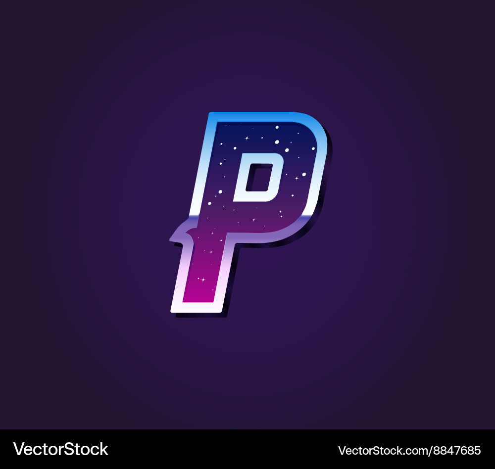 Retro Sci-Fi Font - Pulsar Style vector image