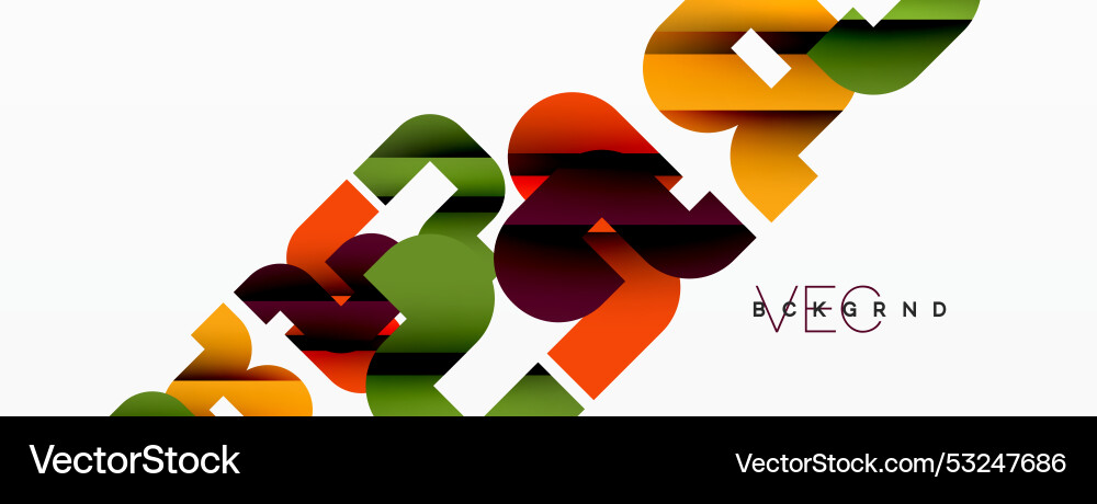 Abstract background colorful geometric curve Vector Image