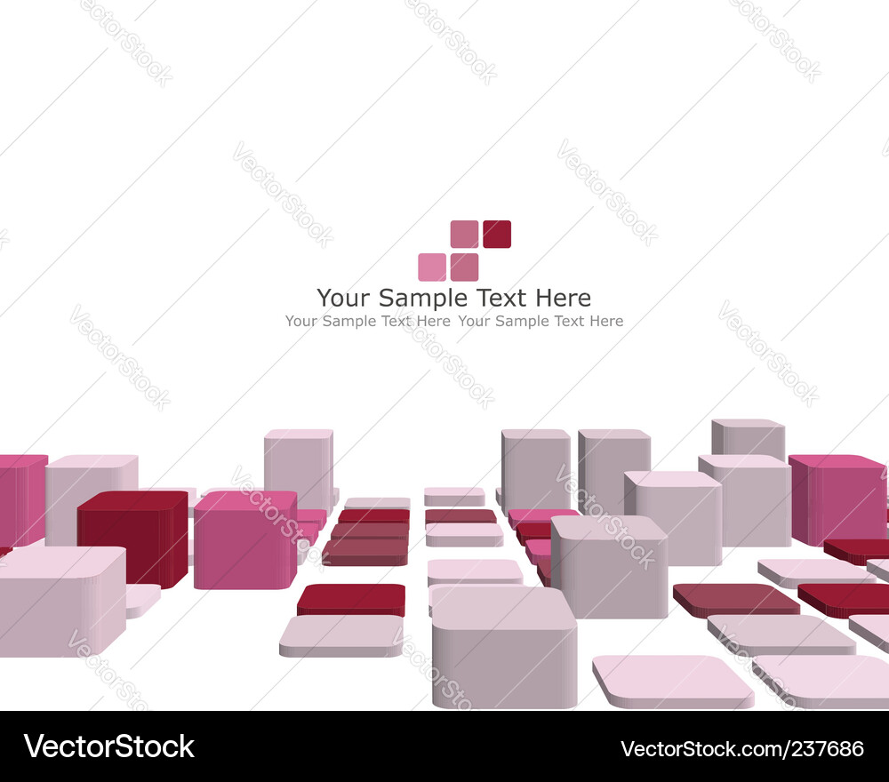 Modern 3D Abstract Checkered Background vector image