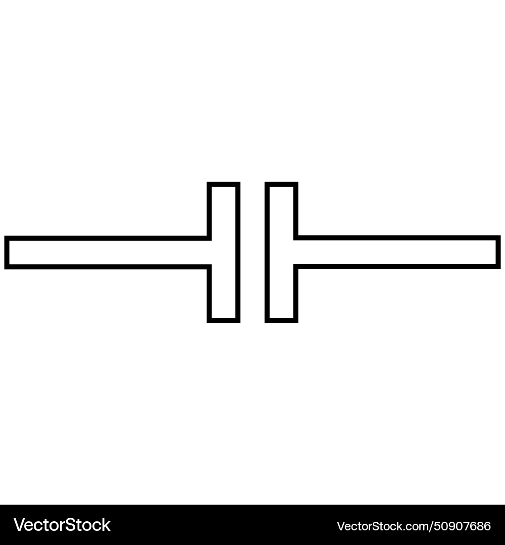 Schematic designation capacitor Royalty Free Vector Image