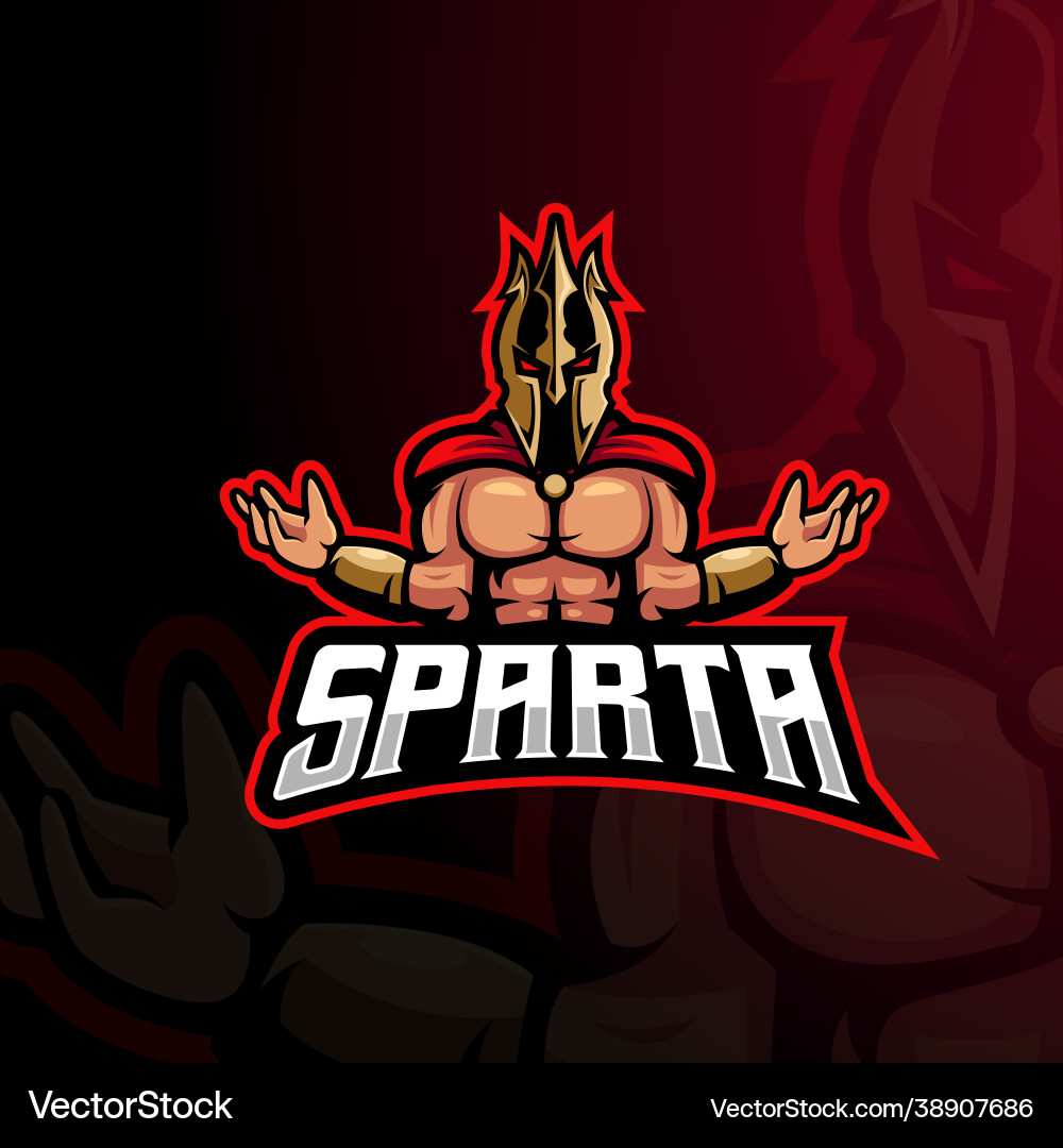 Spartan mascot logo vector image