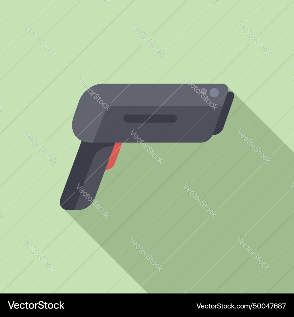 Bar code scanner icon flat scan smart Bar code scanner icon flat scan smart vector image