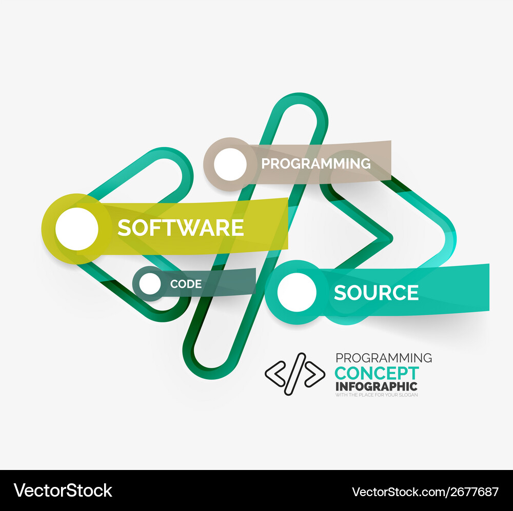 Code Tag Infographic Vector Image