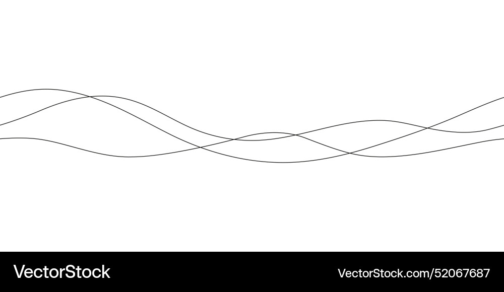 Continuous line in form curve wave seamless Continuous line in form curve wave seamless vector image