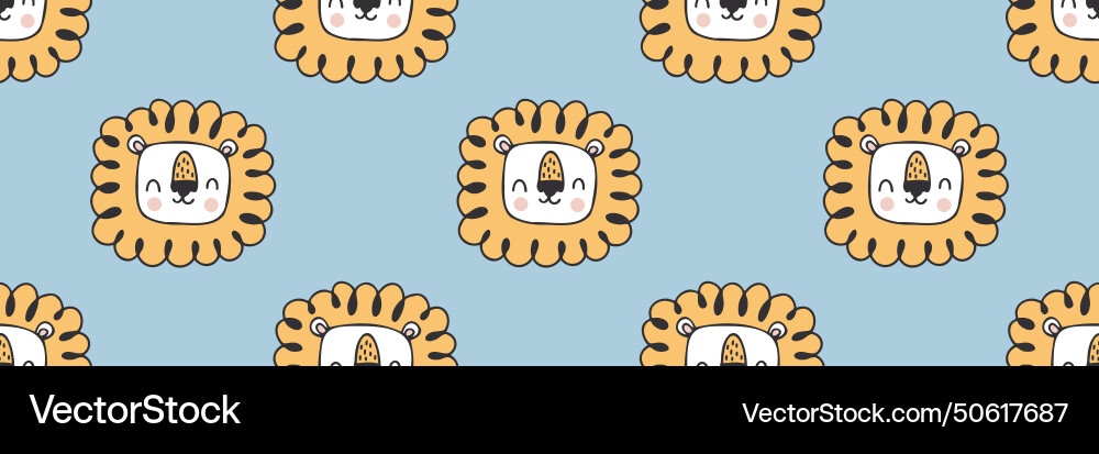 Cute cartoon nursery seamless pattern Cute cartoon nursery seamless pattern vector image