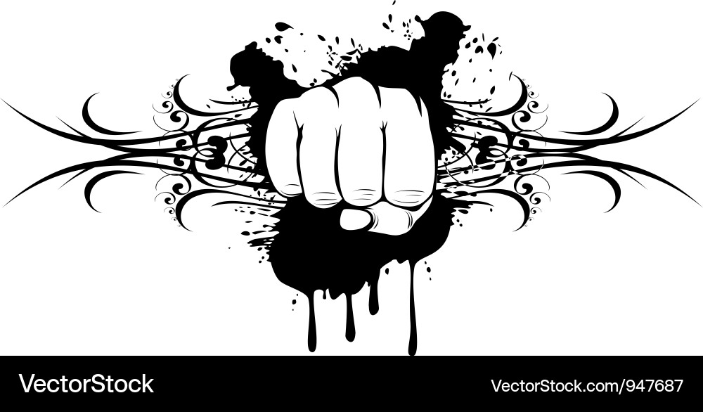 Dynamic Fist Pattern vector image