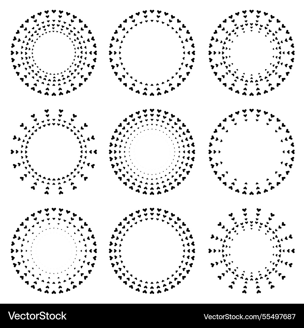 Heart design elements Heart design elements vector image