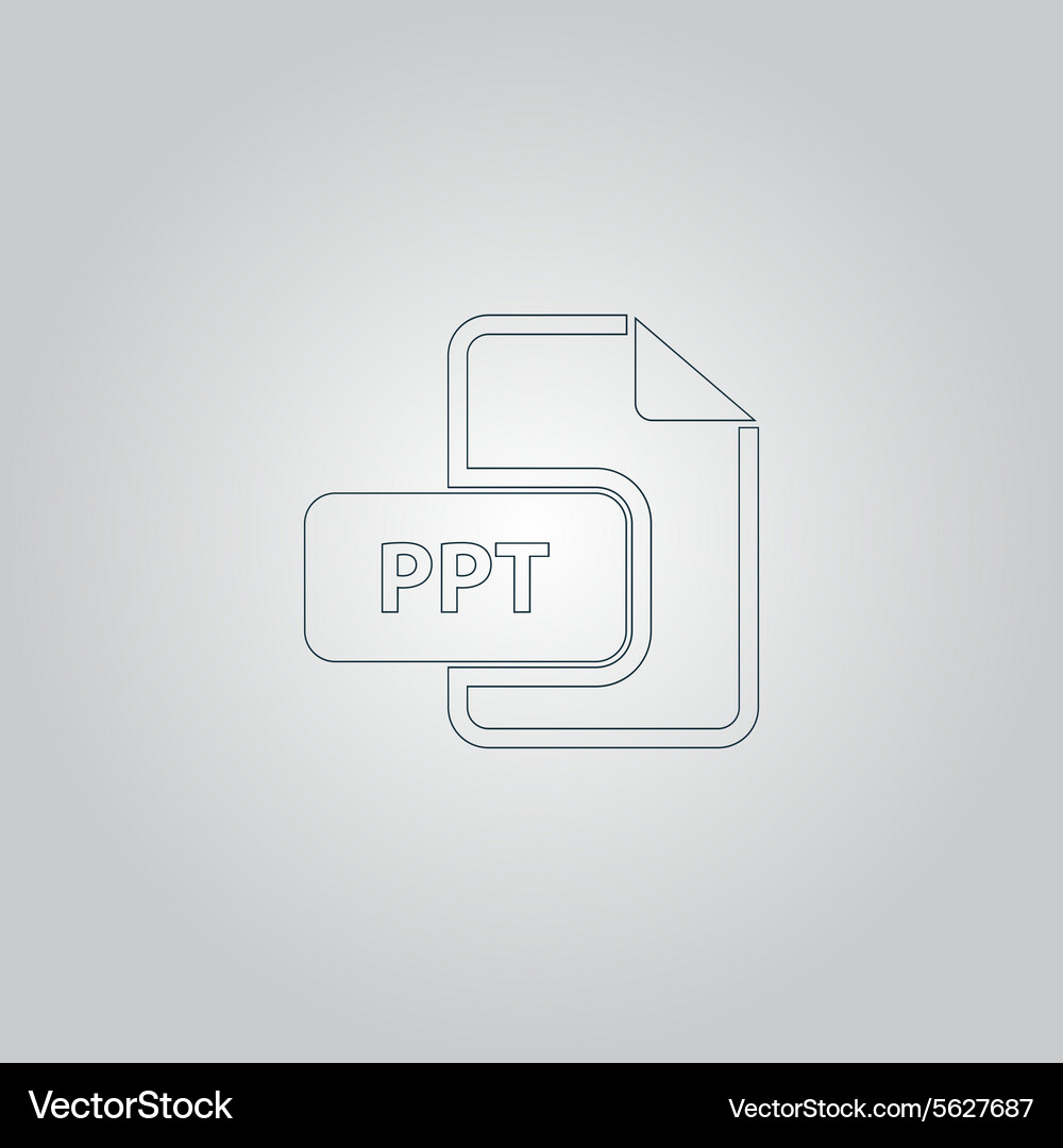 Ppt extension text file type icon Vector Image