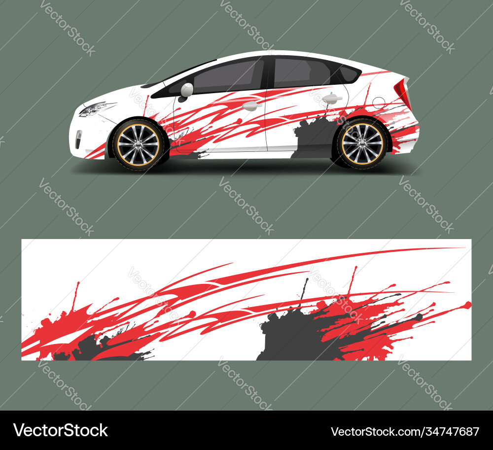 Racing Abstract Car Decal vector image