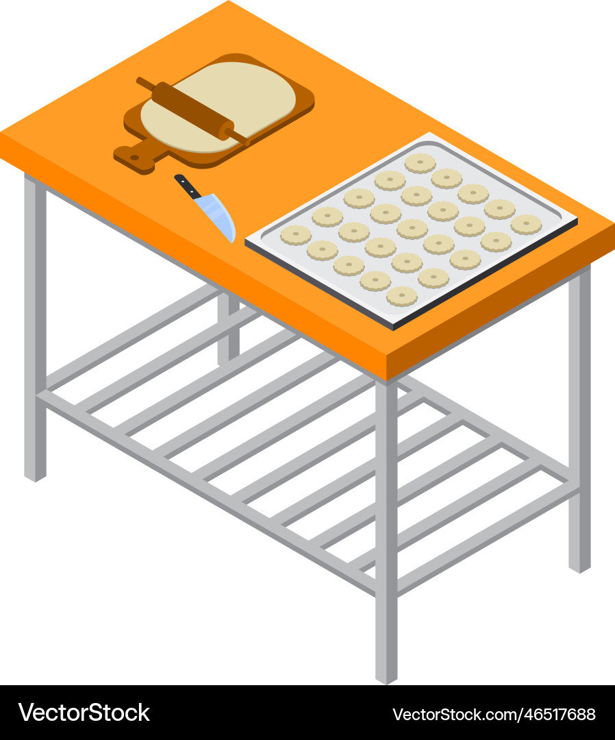 Bakery isometric interior icon Royalty Free Vector Image