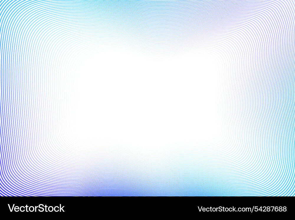 Blue border wavy frame thin lines fractal pattern Blue border wavy frame thin lines fractal pattern vector image