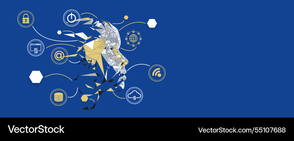 Machine learning and artificial intelligence Machine learning and artificial intelligence vector image