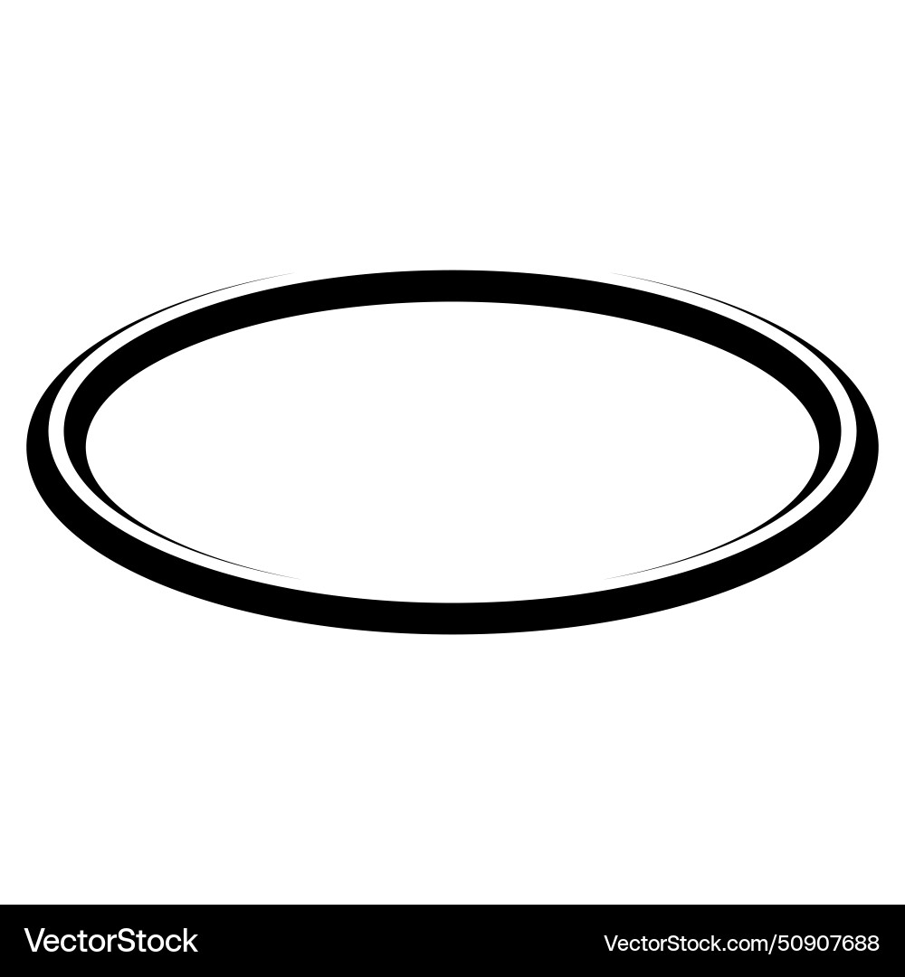 Oval checkmark price tag with curved lines Vector Image
