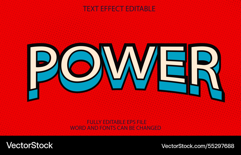 Retro Comic Text Effect Vector Image
