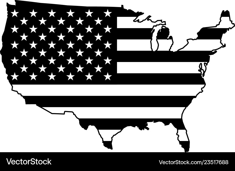 Usa Flag Map Royalty Free Vector Image Vectorstock