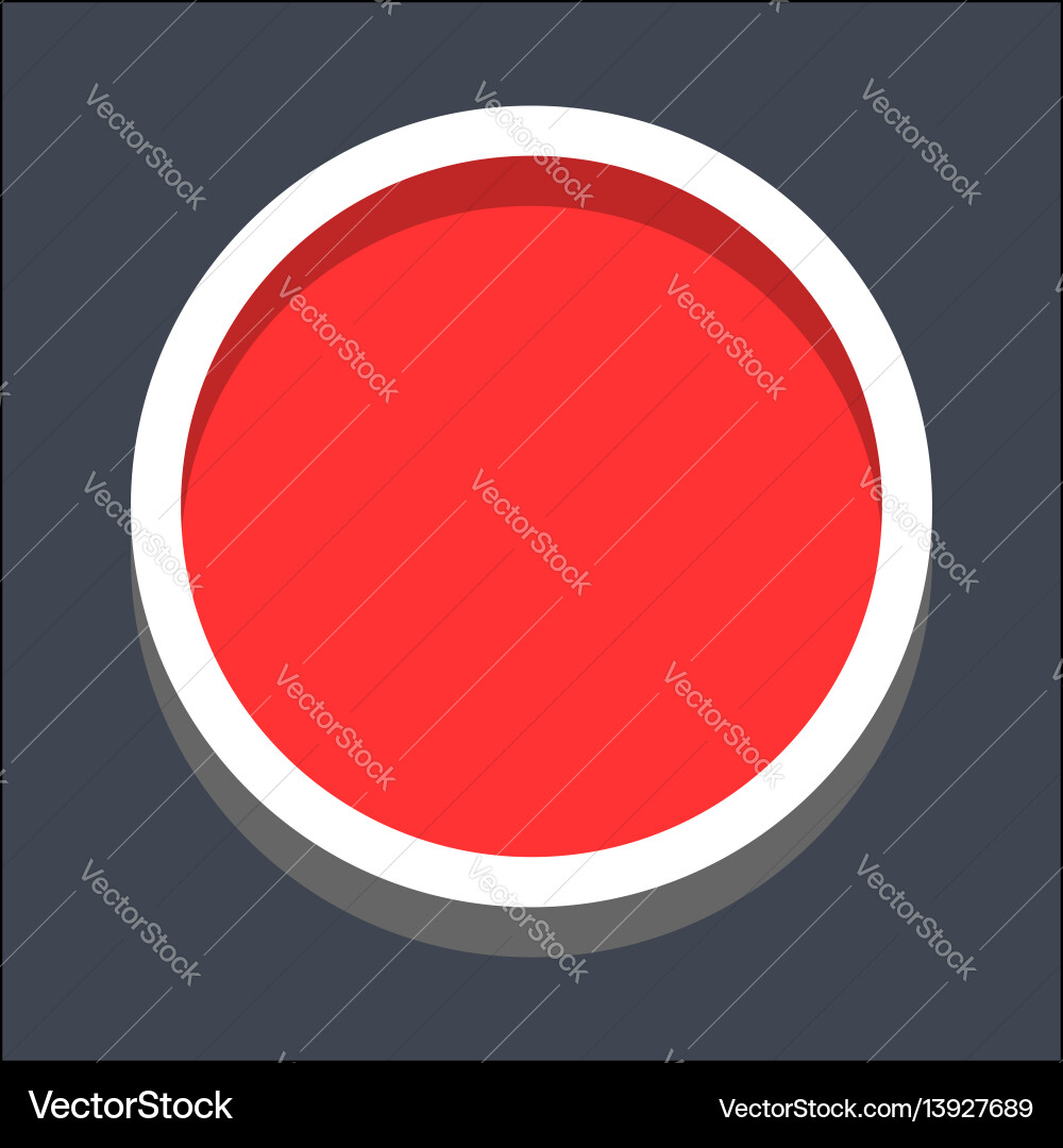 3d flat blank circle web button 3d flat blank circle web button vector image