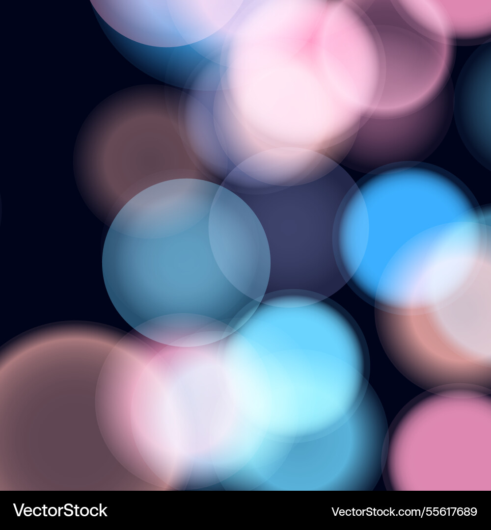 Abstract color shining bokeh isolated Vector Image