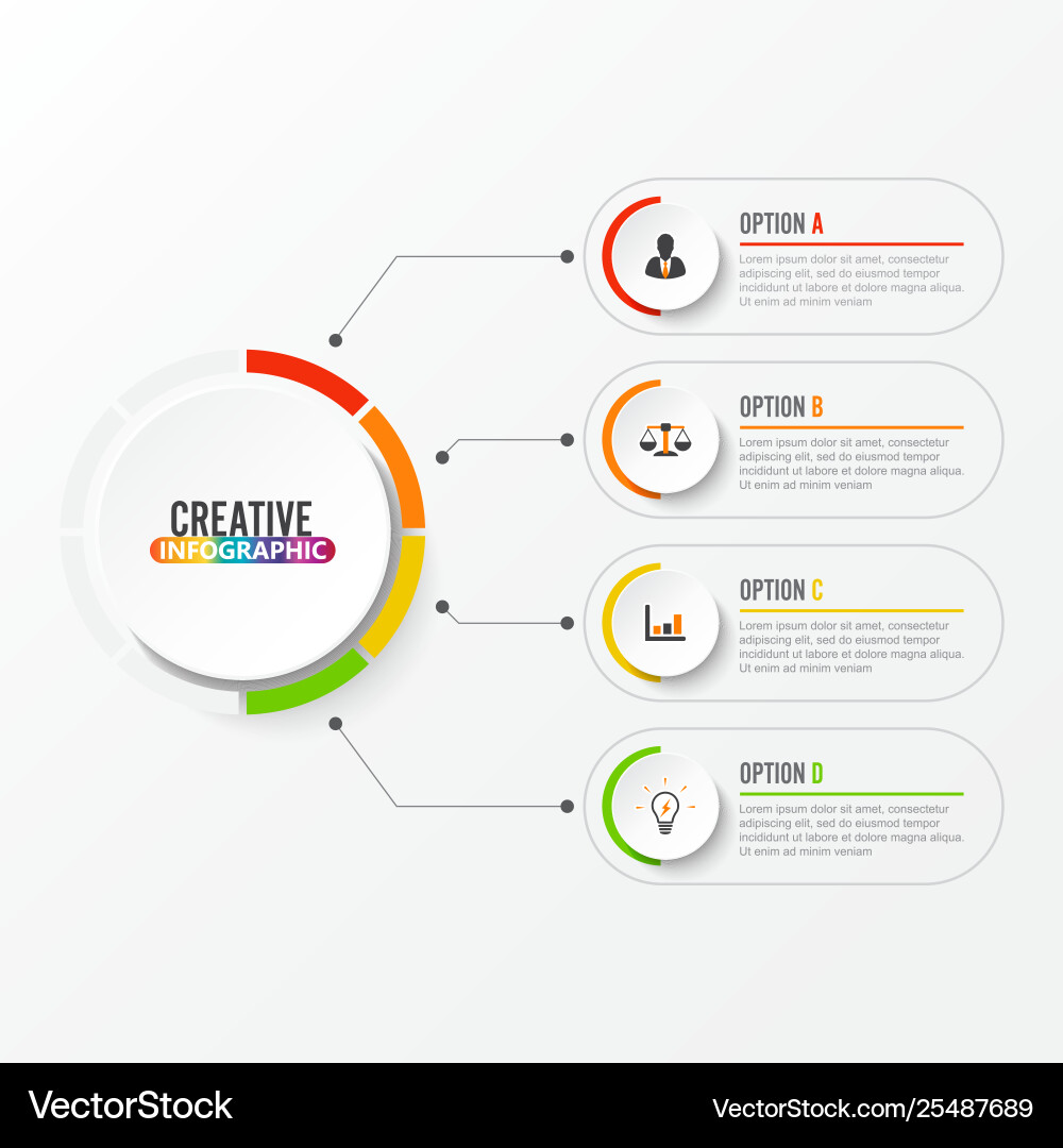 Abstract elements graph infographic template Abstract elements graph infographic template vector image