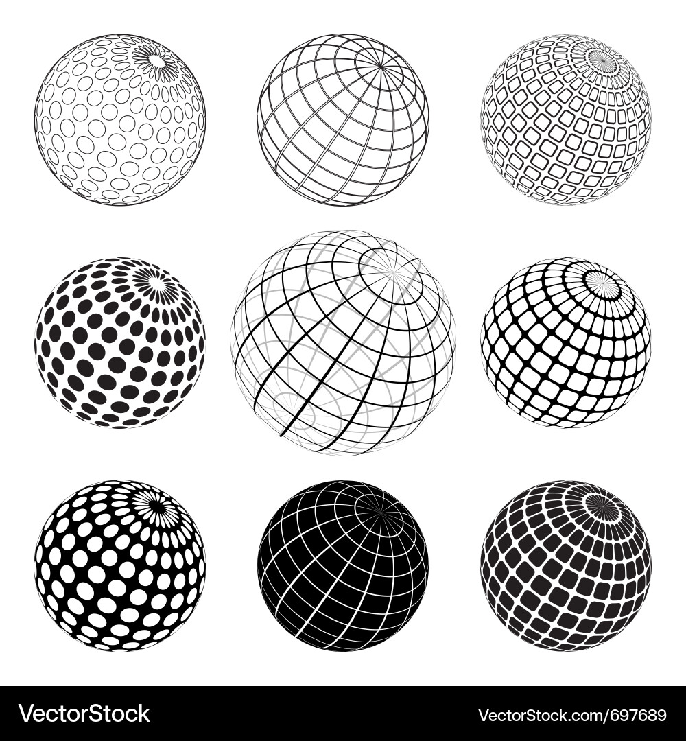 Abstract Globe Set Royalty Free Vector Image - VectorStock