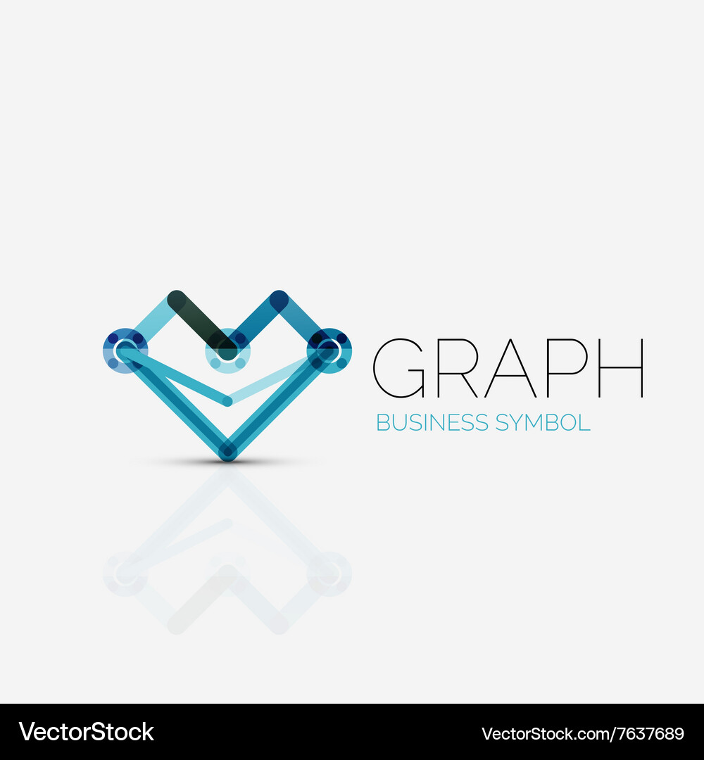 Abstract logo idea linear chart or graph Vector Image