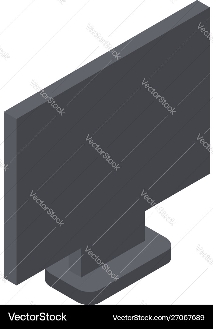 Broken computer monitor icon isometric style Vector Image