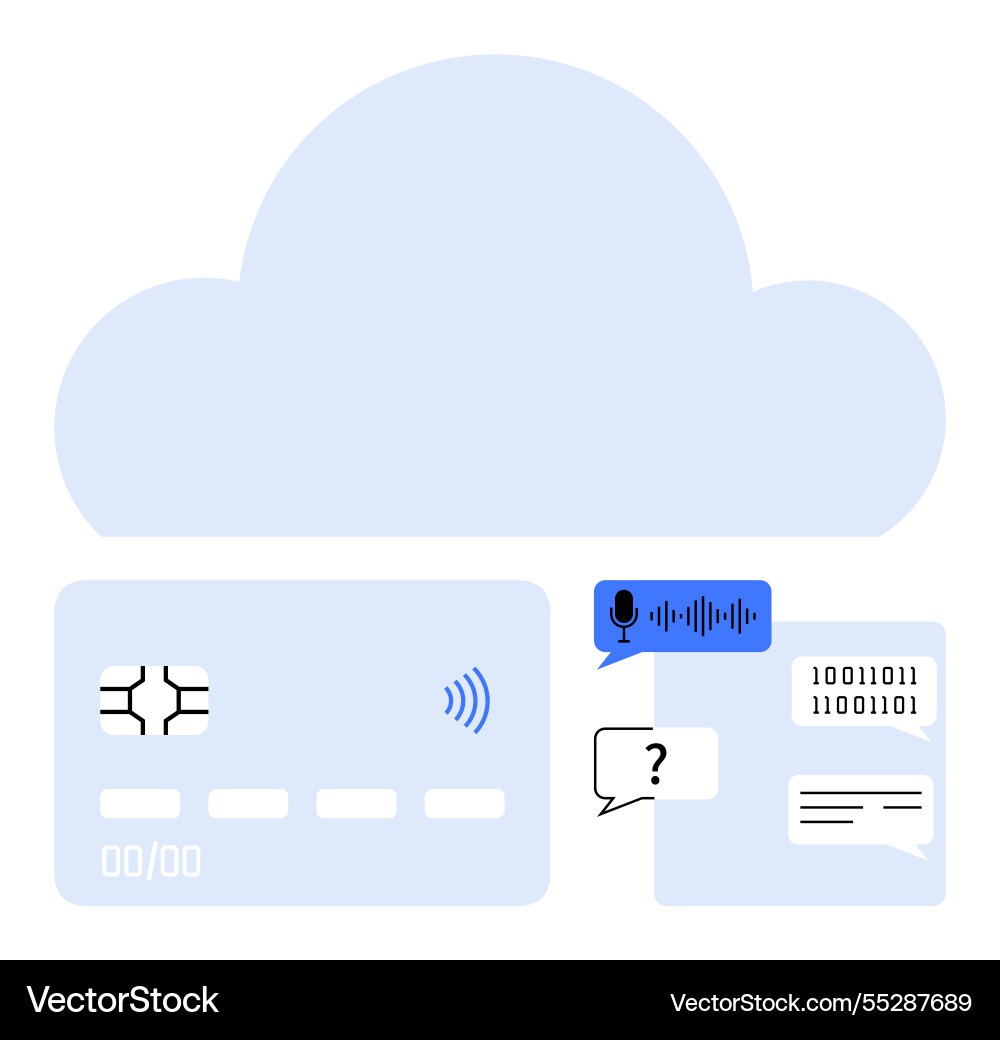 Cloud computing with digital payment Cloud computing with digital payment vector image