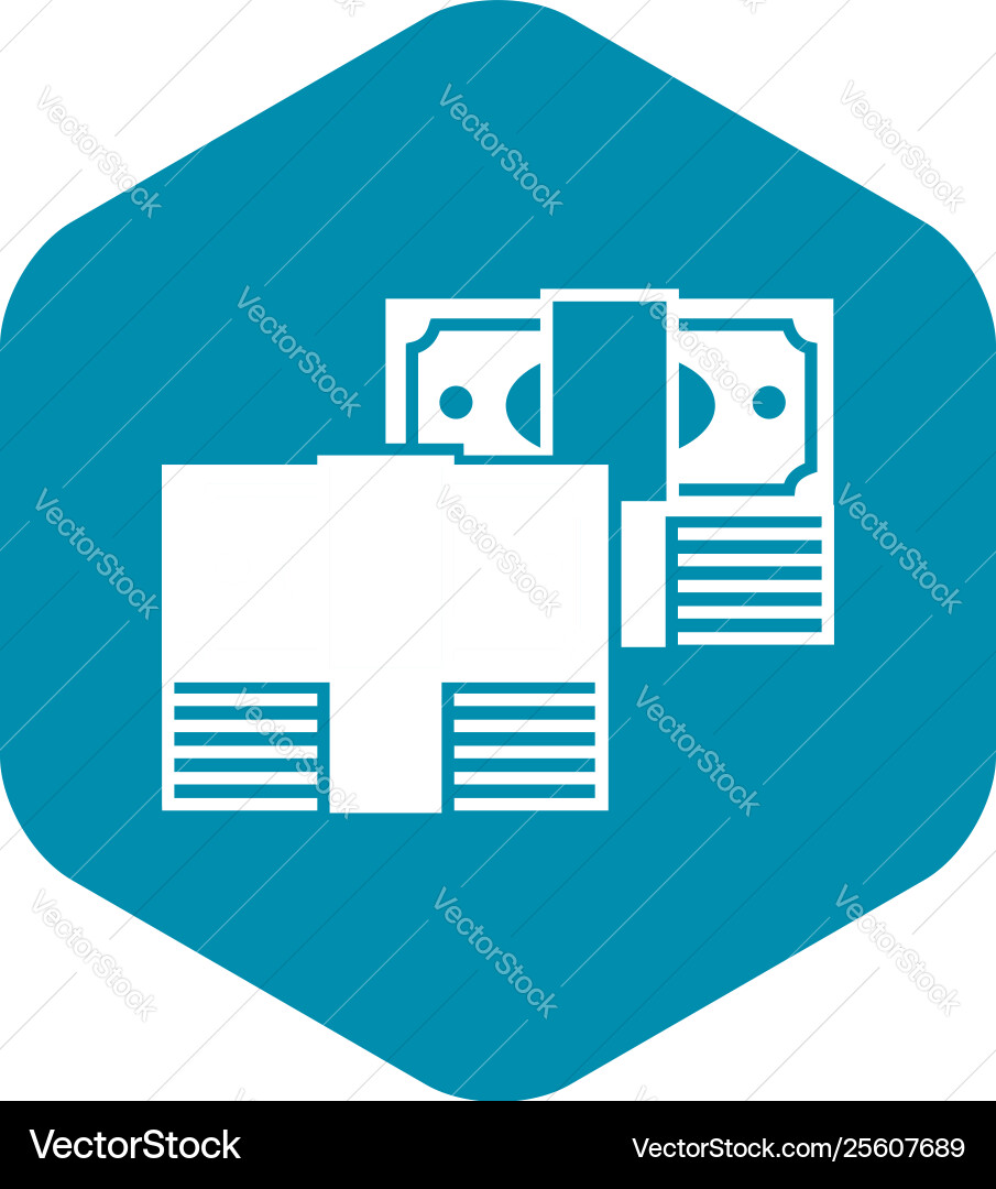 Dollar stack icon simple style Vector Image