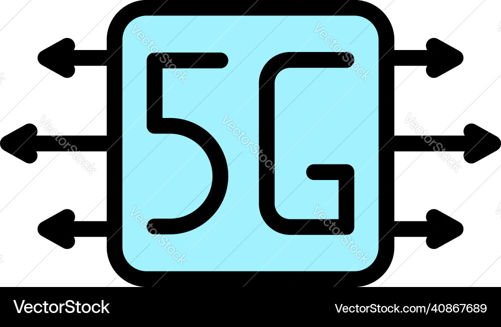 Fast network icon color outline Fast network icon color outline Vector Image