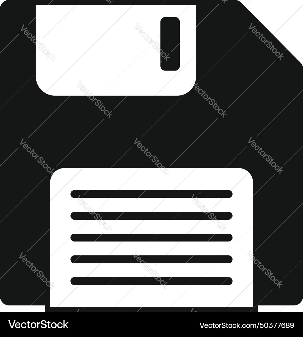 Floppy disk memory icon simple old style Floppy disk memory icon simple old style vector image