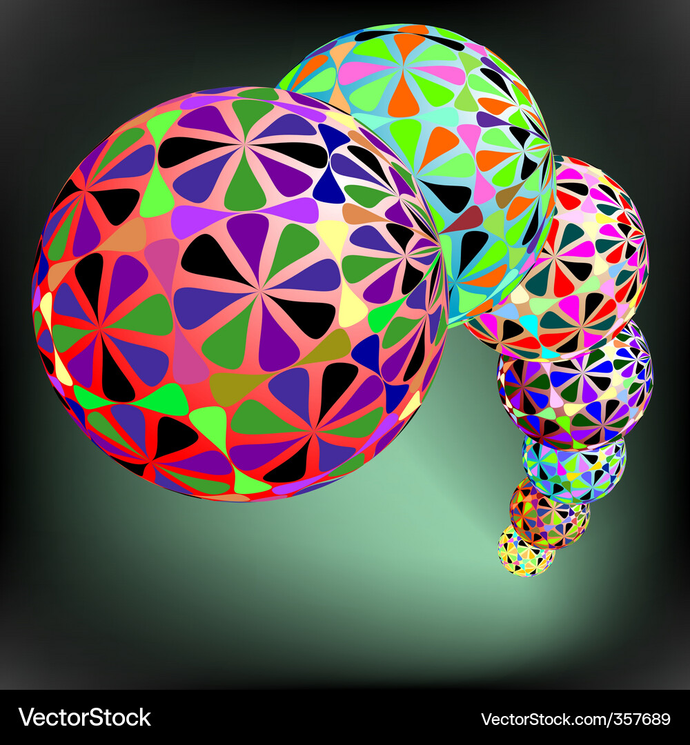 Geometric bubbles pattern Vector Image