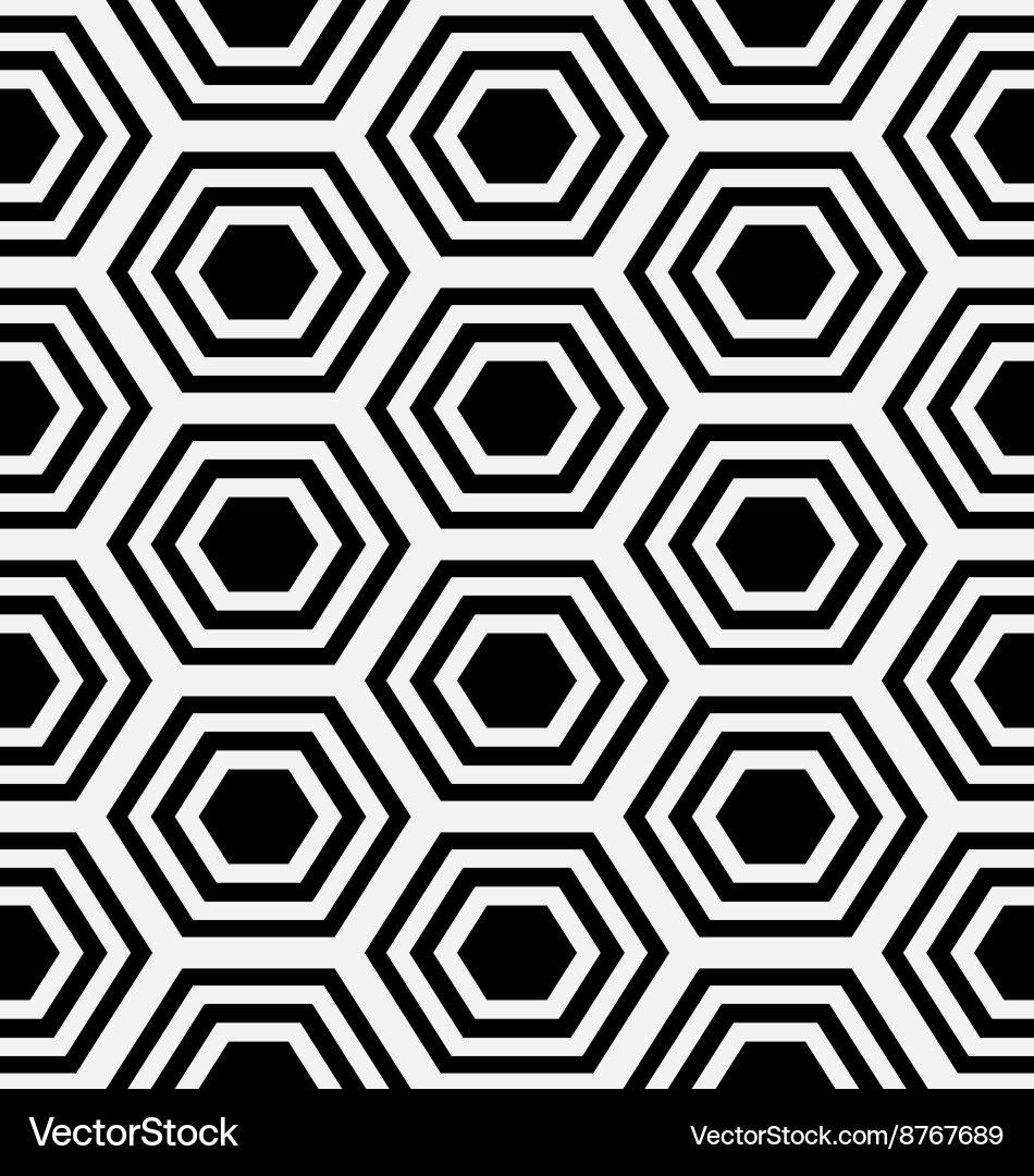 Geometric Hexagon Pattern Vector Image