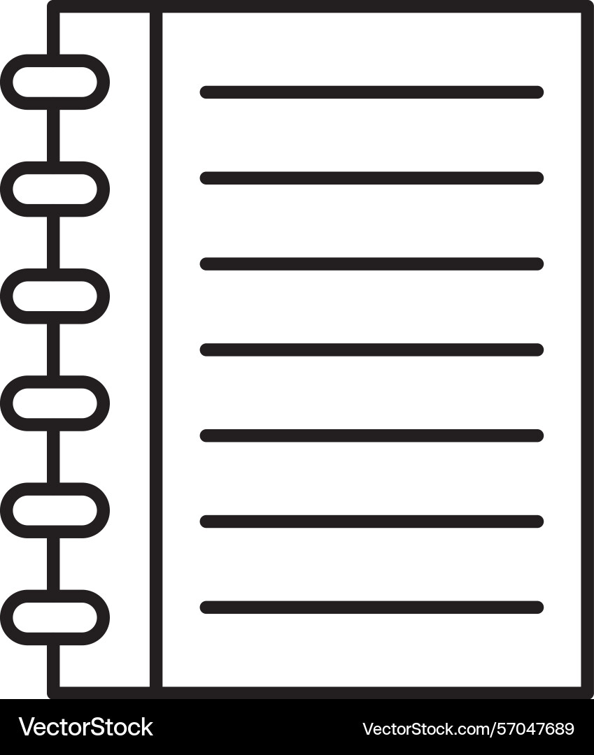 Notebook line icon design vector image