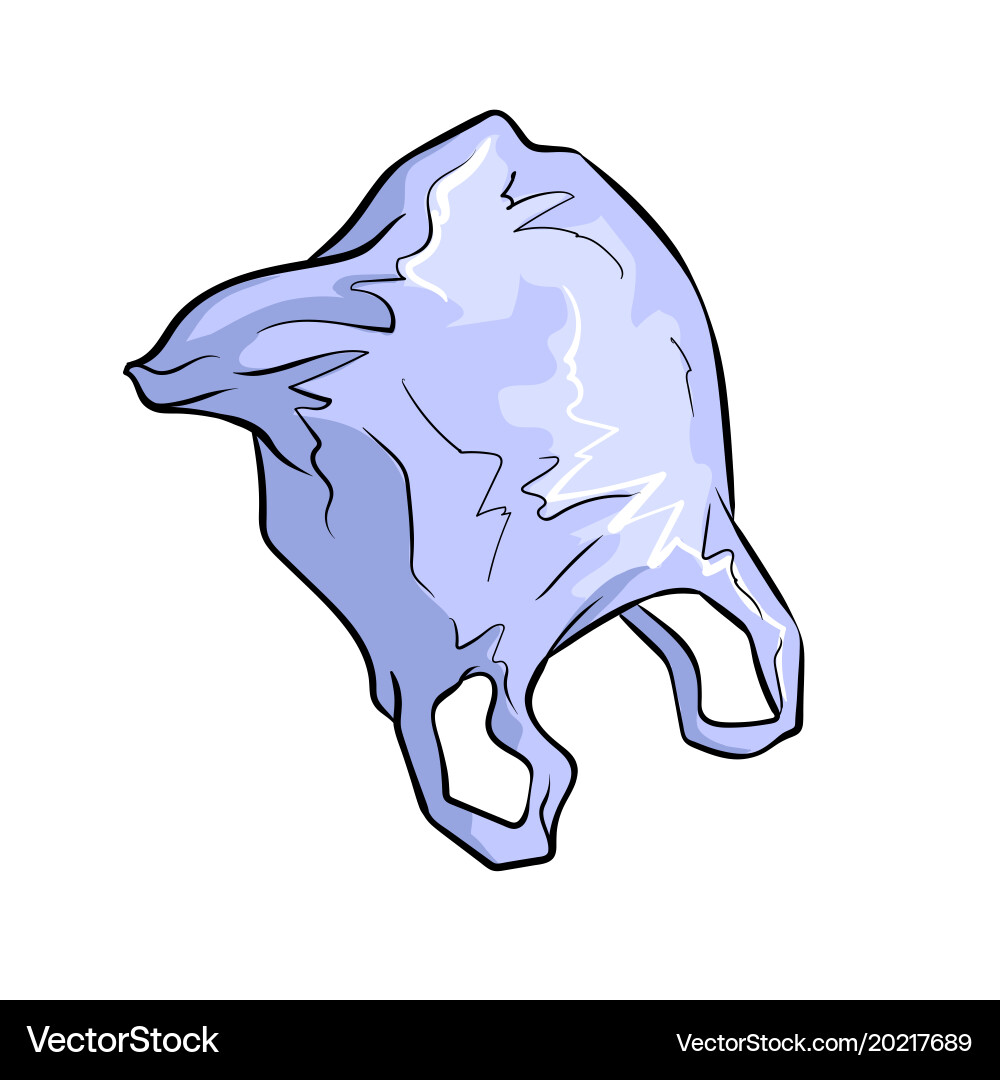 Plastic Bag in the Sky – Royalty-Free Vector | VectorStock, image size:1000x1080