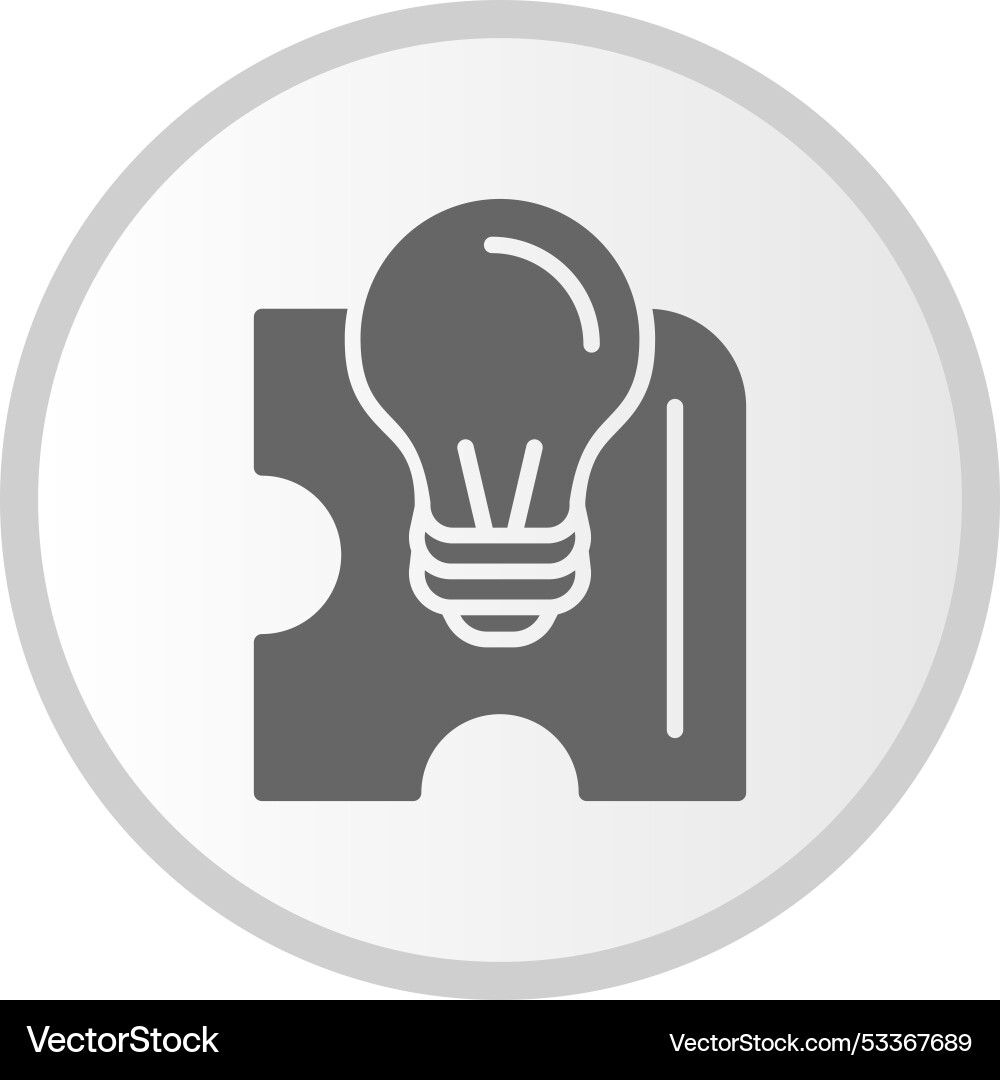 Problem solving glyph circle grey icon Vector Image