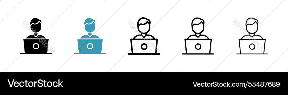 Programmerline in thin line black color flat Programmerline in thin line black color flat vector image