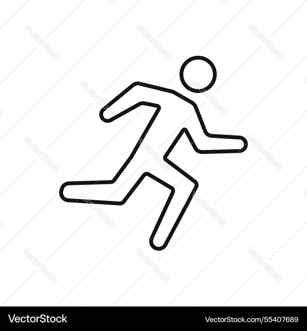 Running icon simple thin line Running icon simple thin line Vector Image