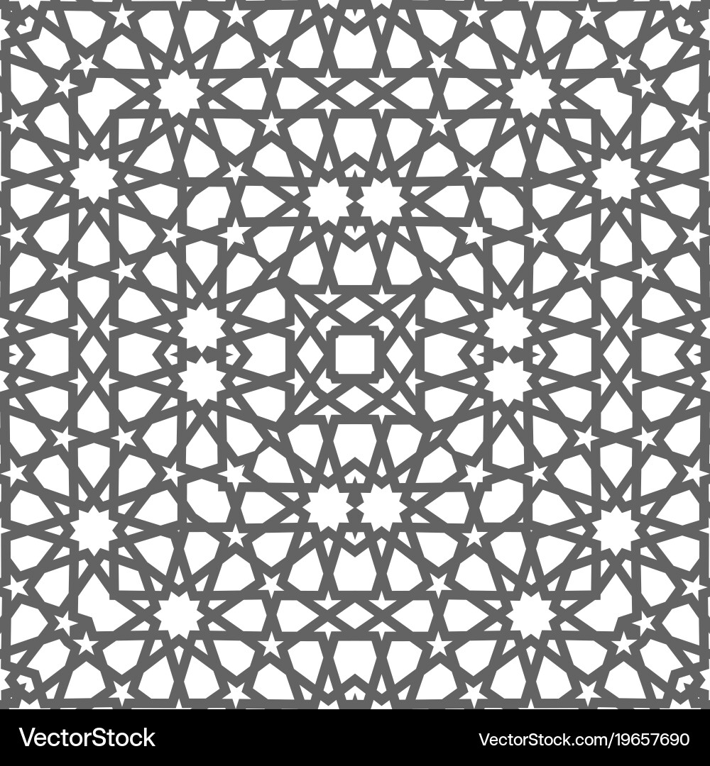 Background with seamless pattern islamic style Vector Image