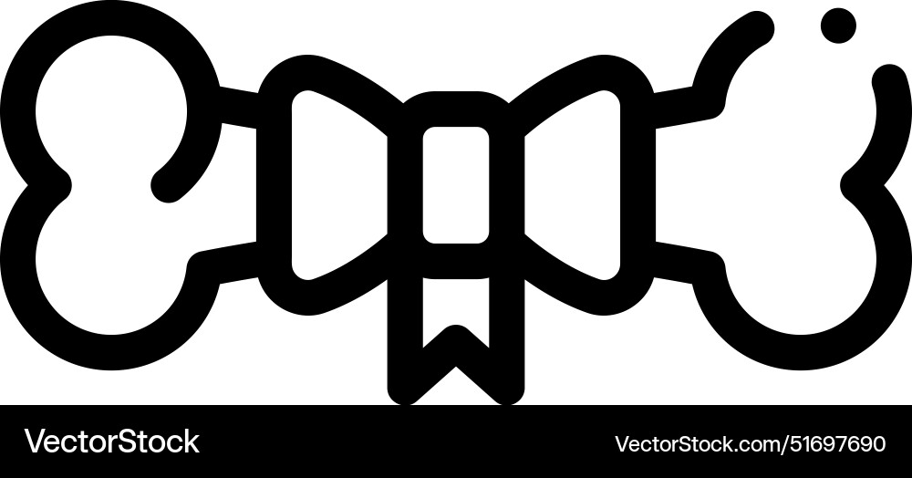 Bone icon thin linear style design isolated Bone icon thin linear style design isolated Vector Image