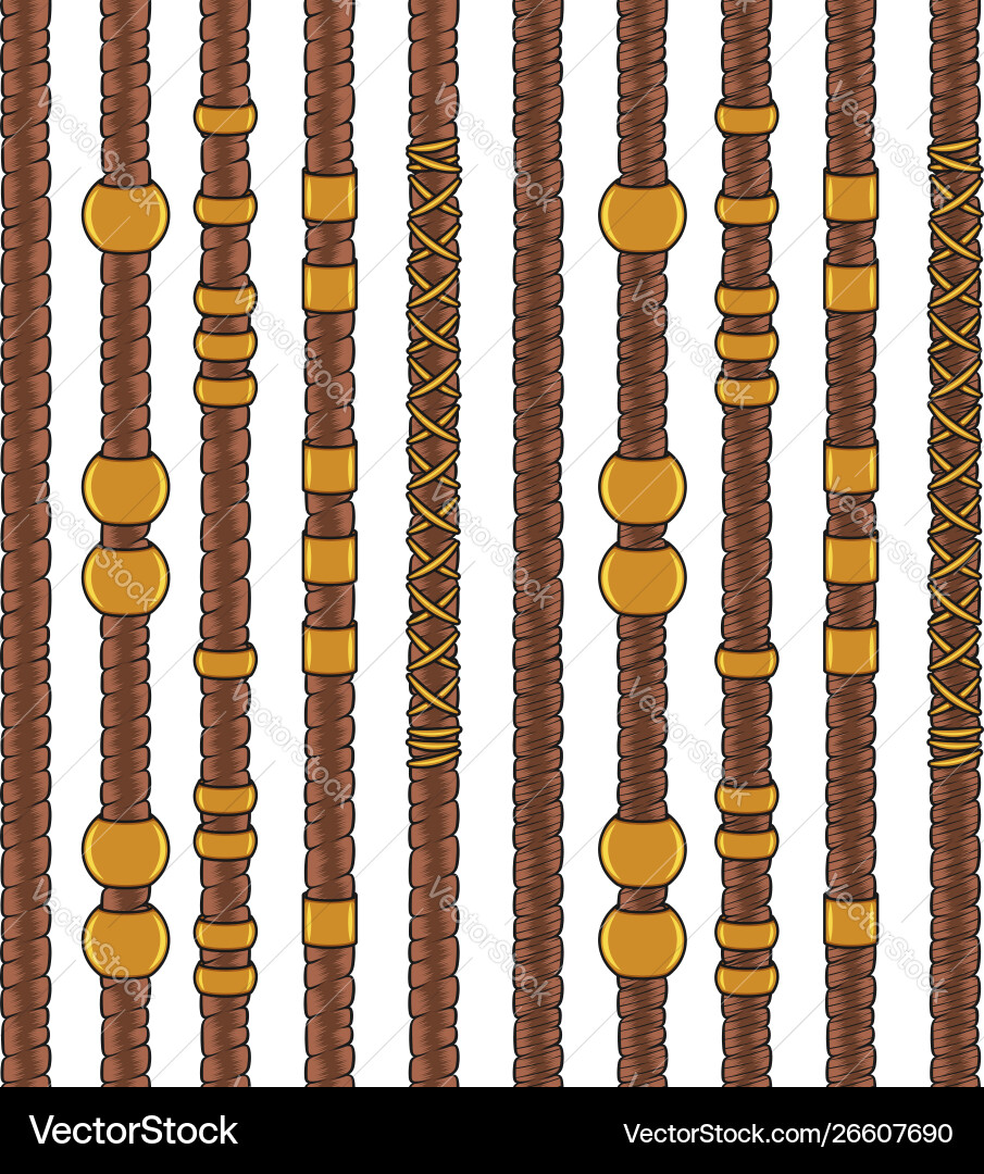 Dreadlock Seamless Patterns vector image