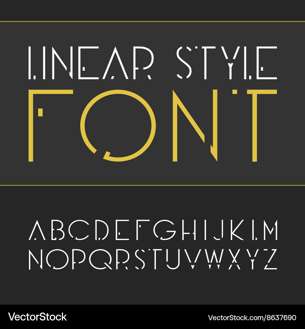 Lineare Schrift - einfach und minimalistisch vektorbild
