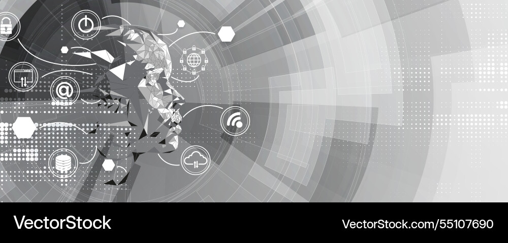 Machine learning and artificial intelligence Machine learning and artificial intelligence vector image