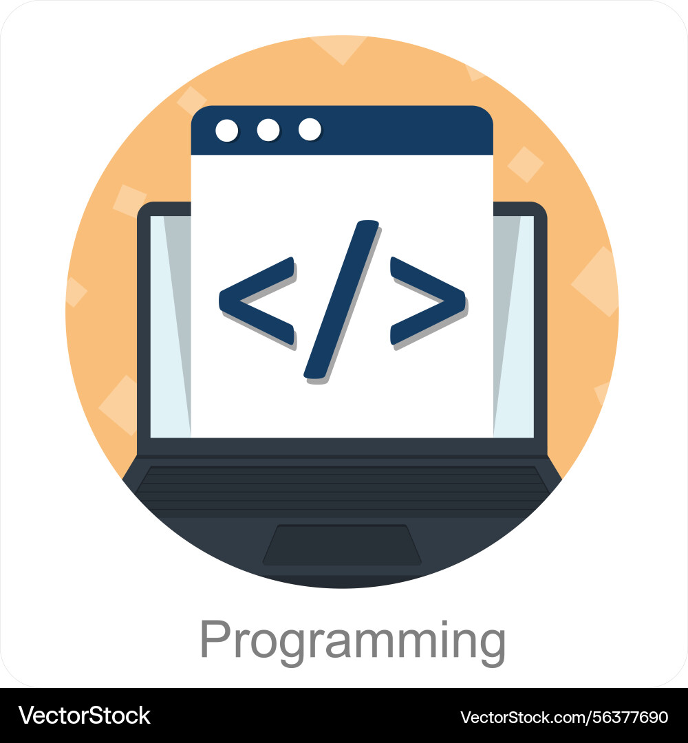 Programming icon concept vector image