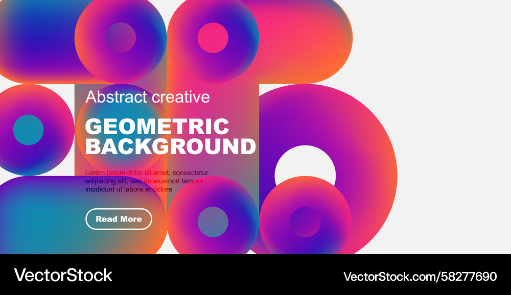 Vibrant circles overlap creating dynamic Vector Image