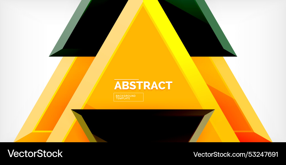 Abstract background - colorful triangles with 3d Abstract background - colorful triangles with 3d Vector Image
