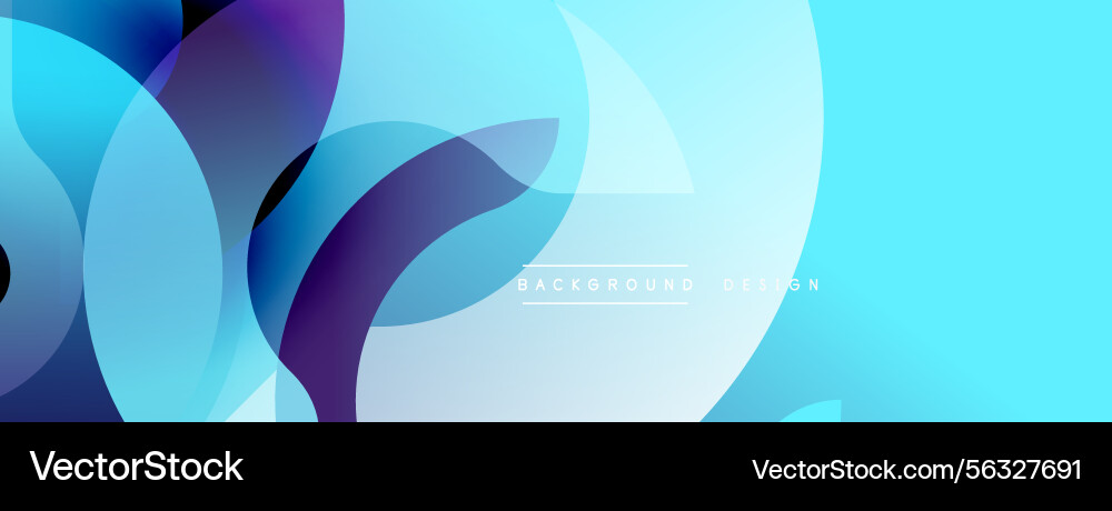 Abstract fluid shapes overlap creating vibrant Vector Image