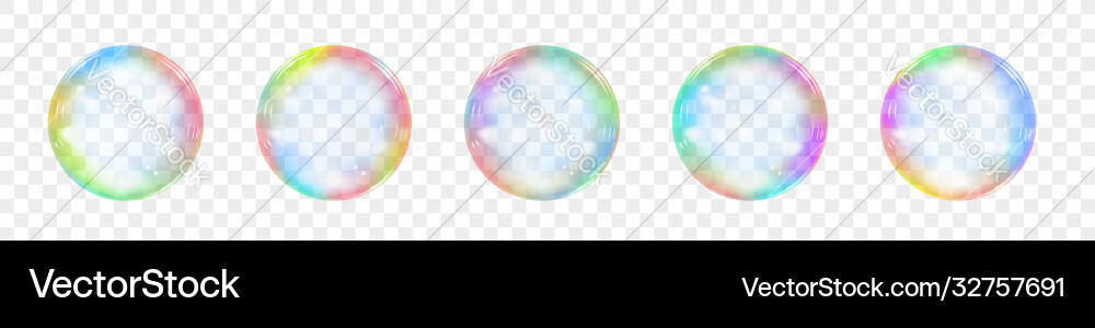 Bubble soap set on checkered background Bubble soap set on checkered background vector image